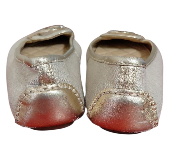 Michael Kors Gold Shimmering Ballet flats Women’s Lillie Moccasins 7.5 - Picture 3 of 12